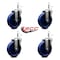 Service Caster 5'' Solid Polyurethane Wheel Swivel 7/16'' Grip Ring Stem Caster Set, 4PK SCC-GR20S514-SPUS-716138-4 - alternate 4